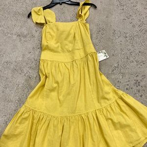 NWT Yellow linen dress